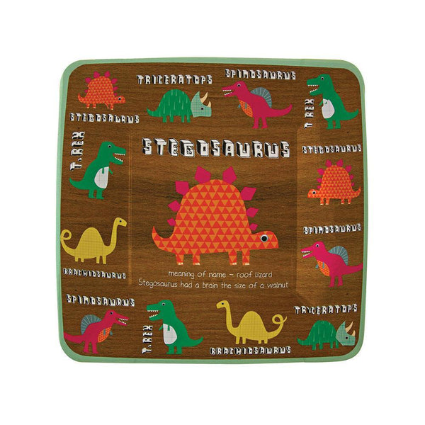 Dinosaur Square Party Plates (small) - IMAGINE Party Supplies