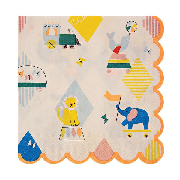 Silly Circus Napkins (large) - IMAGINE Party Supplies