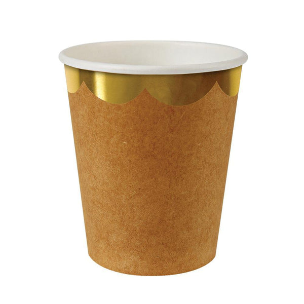 Natural Scallop Edge Cups - IMAGINE Party Supplies