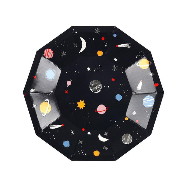 To The Moon Plates (small) - IMAGINE Party Supplies