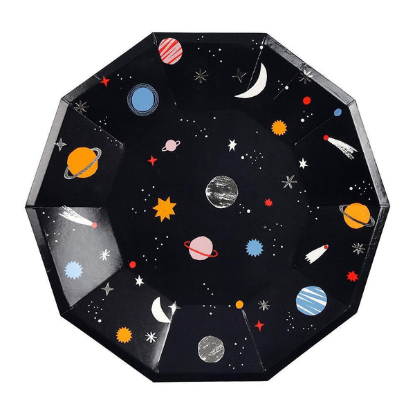 To The Moon Plates (large) - IMAGINE Party Supplies