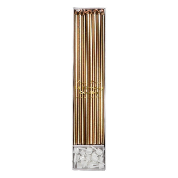 Gold Long Candles - IMAGINE Party Supplies