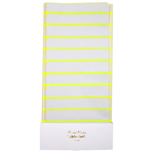 Yellow Stripe Table Cloth - IMAGINE Party Supplies