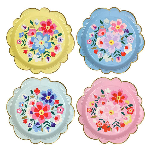 Bright Floral Plates (large) - IMAGINE Party Supplies